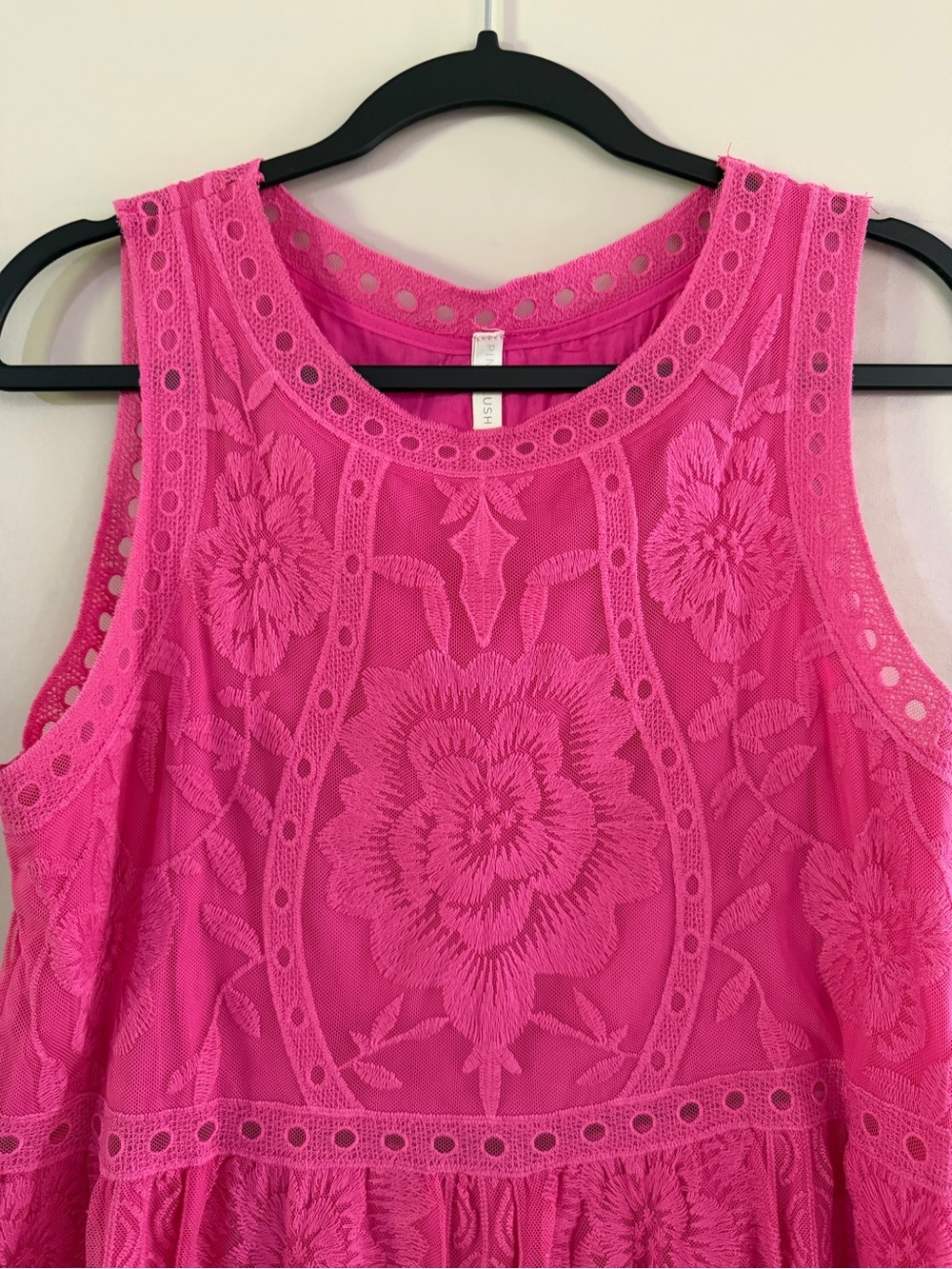 Pink blush babydoll style dress small - Picture 2 of 6